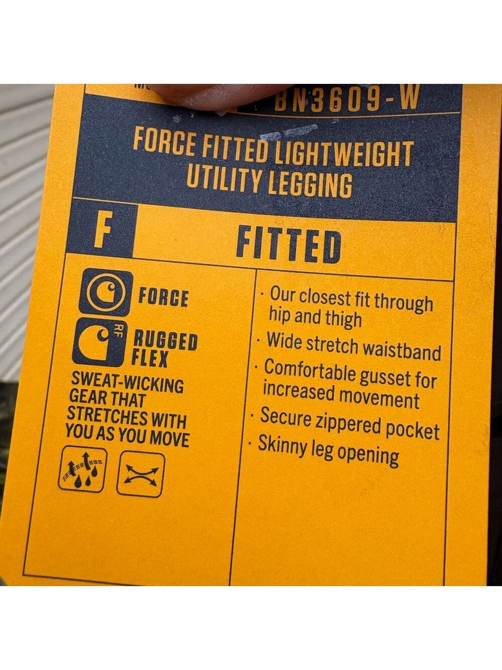 Carhartt Women's Force Fitted Lightweight Utility Leggings. Size 4-6 tall. NWT! - Picture 10 of 13